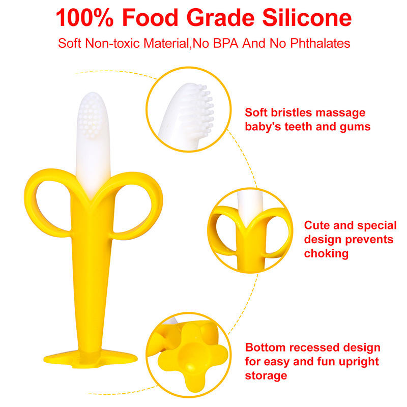 cepillo de dientes de dentición de entrenamiento de silicona