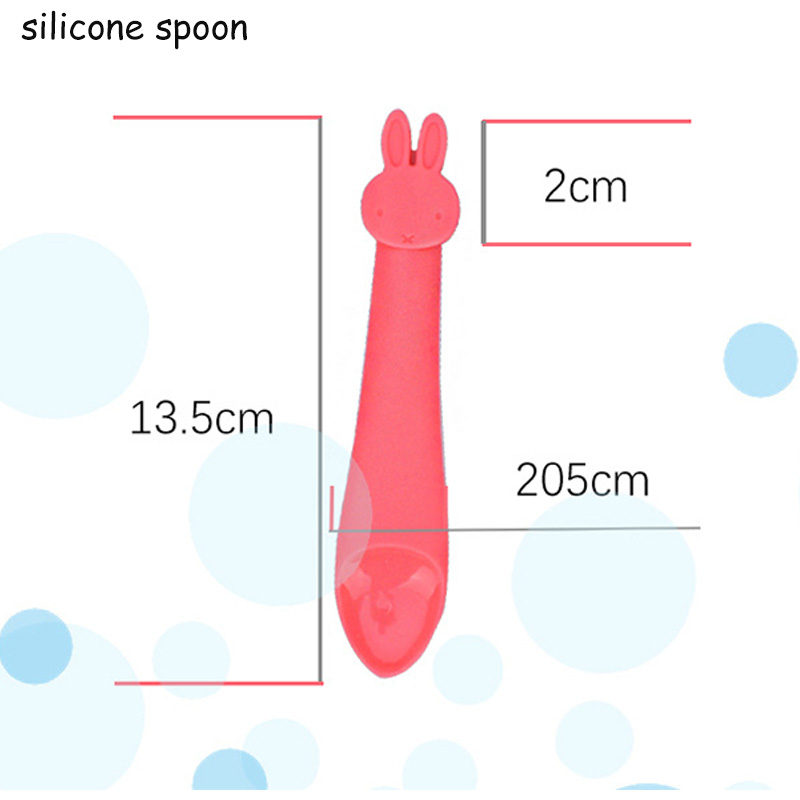 cuchara de alimentación infantil de silicona