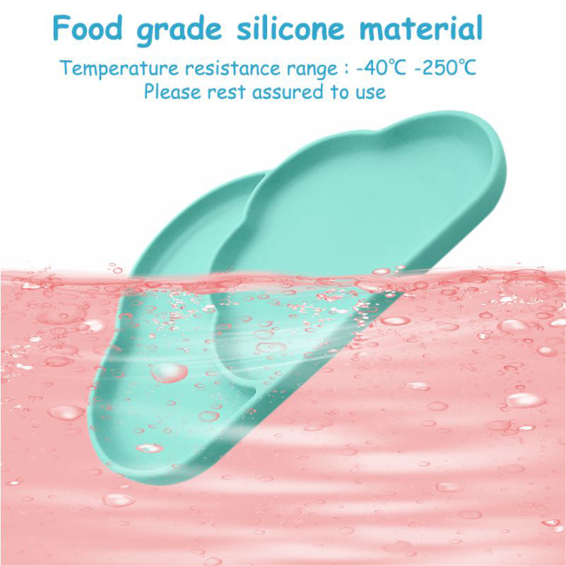 Plato de bebé de silicona resistente a altas temperaturas