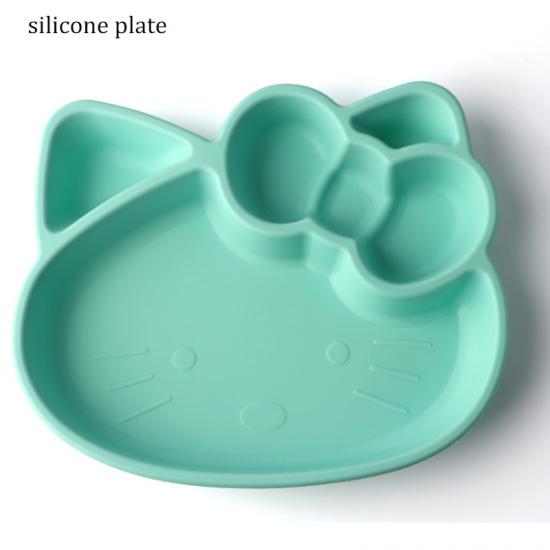 plato de silicona dividido con succión para niños