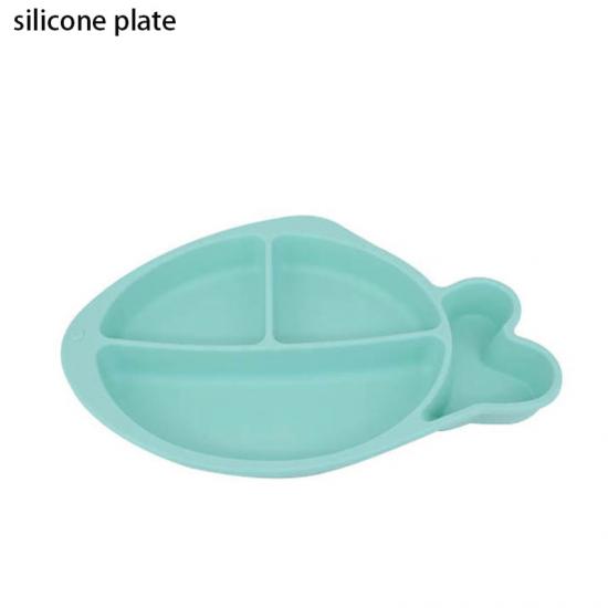 plato de silicona dividido con succión para niños