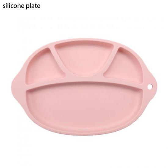 plato de silicona dividido con succión para niños