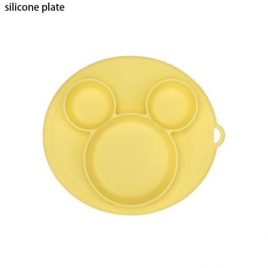 plato de silicona dividido con succión para niños