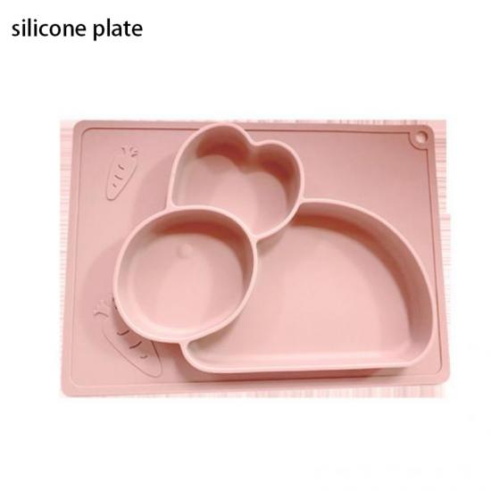 plato de silicona dividido con succión para niños