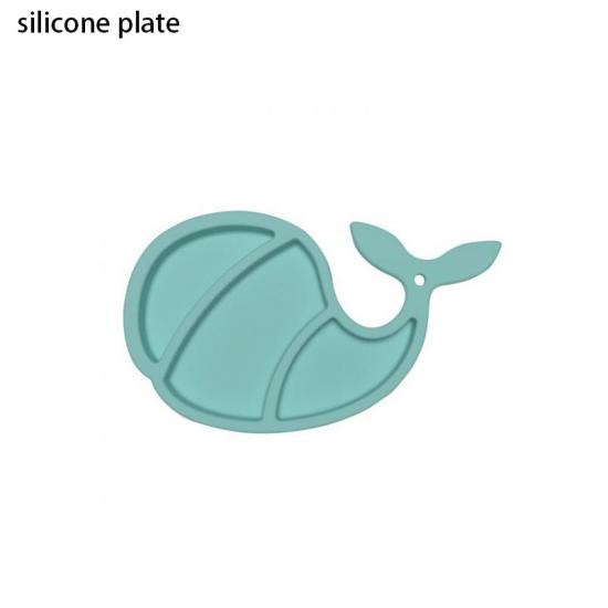 plato de silicona dividido con succión para niños