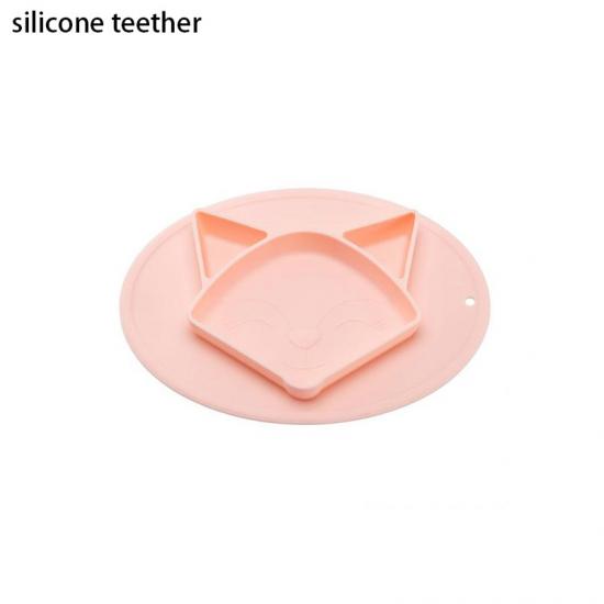 plato de silicona dividido con succión para niños