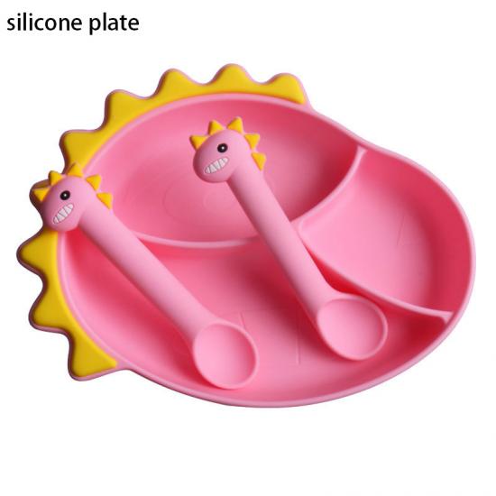 plato de silicona dividido con succión para niños